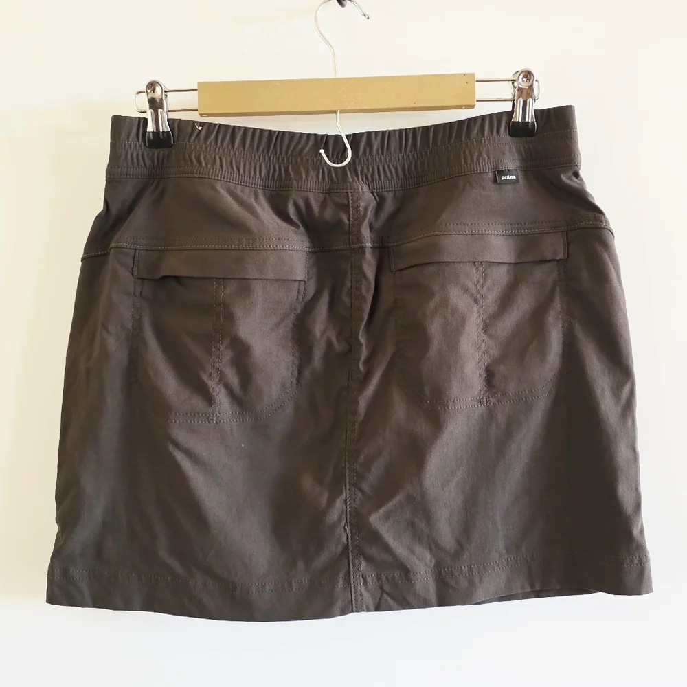 Prana Athleisure Dark Green Elastic Waist Pull On Skort Women's Size 12